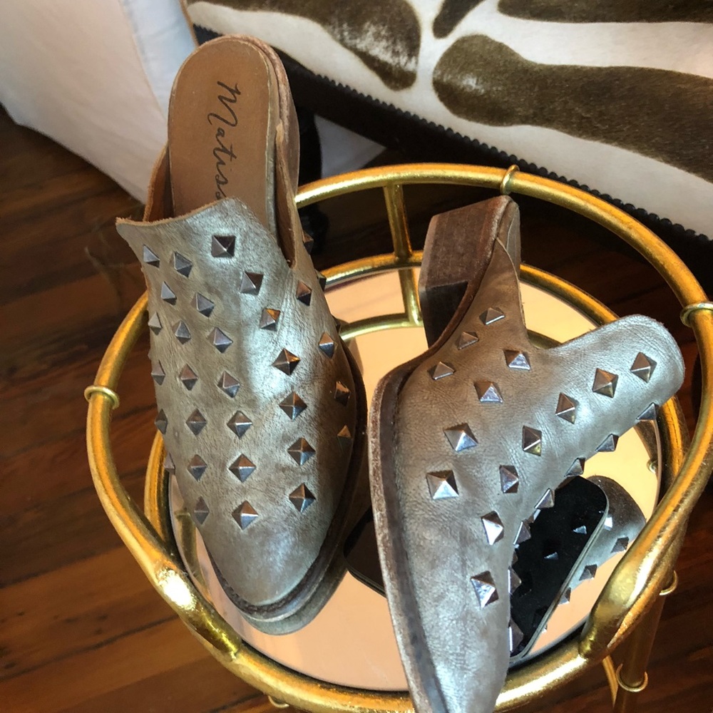 MATISSE Charlize Studded leather MULE.